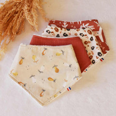Coffret de 4 bavoirs bandana
