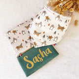 Coffret protège-carnet de santé et bavoir