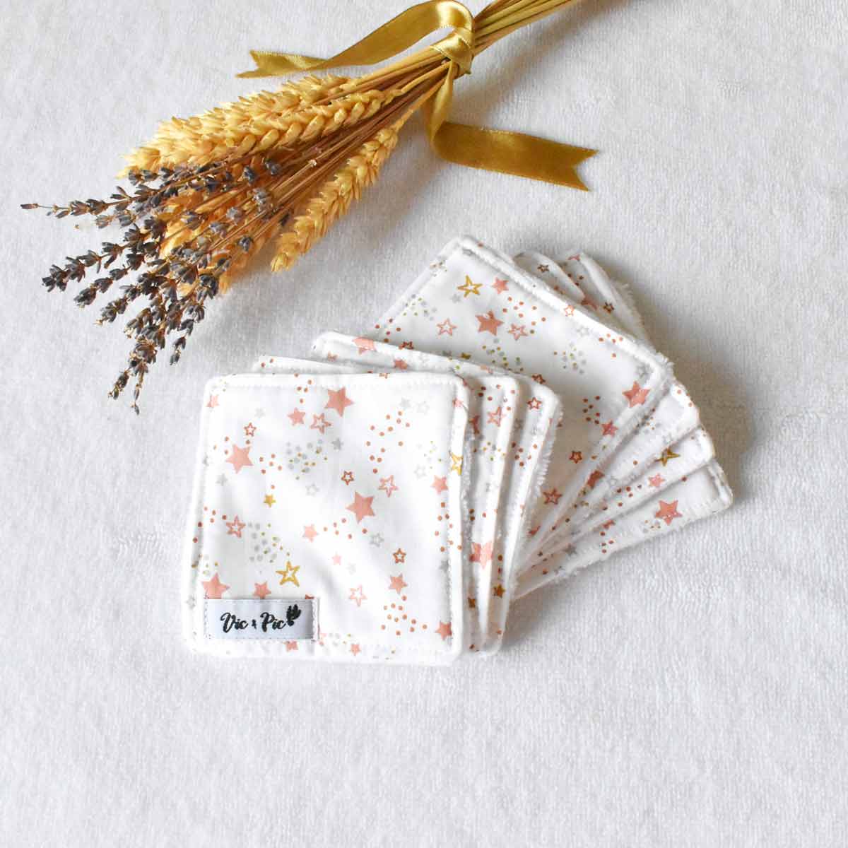 Lingettes-lavables-reutilisables-bebe-etoiles-vic-et-pic-fait-main-france