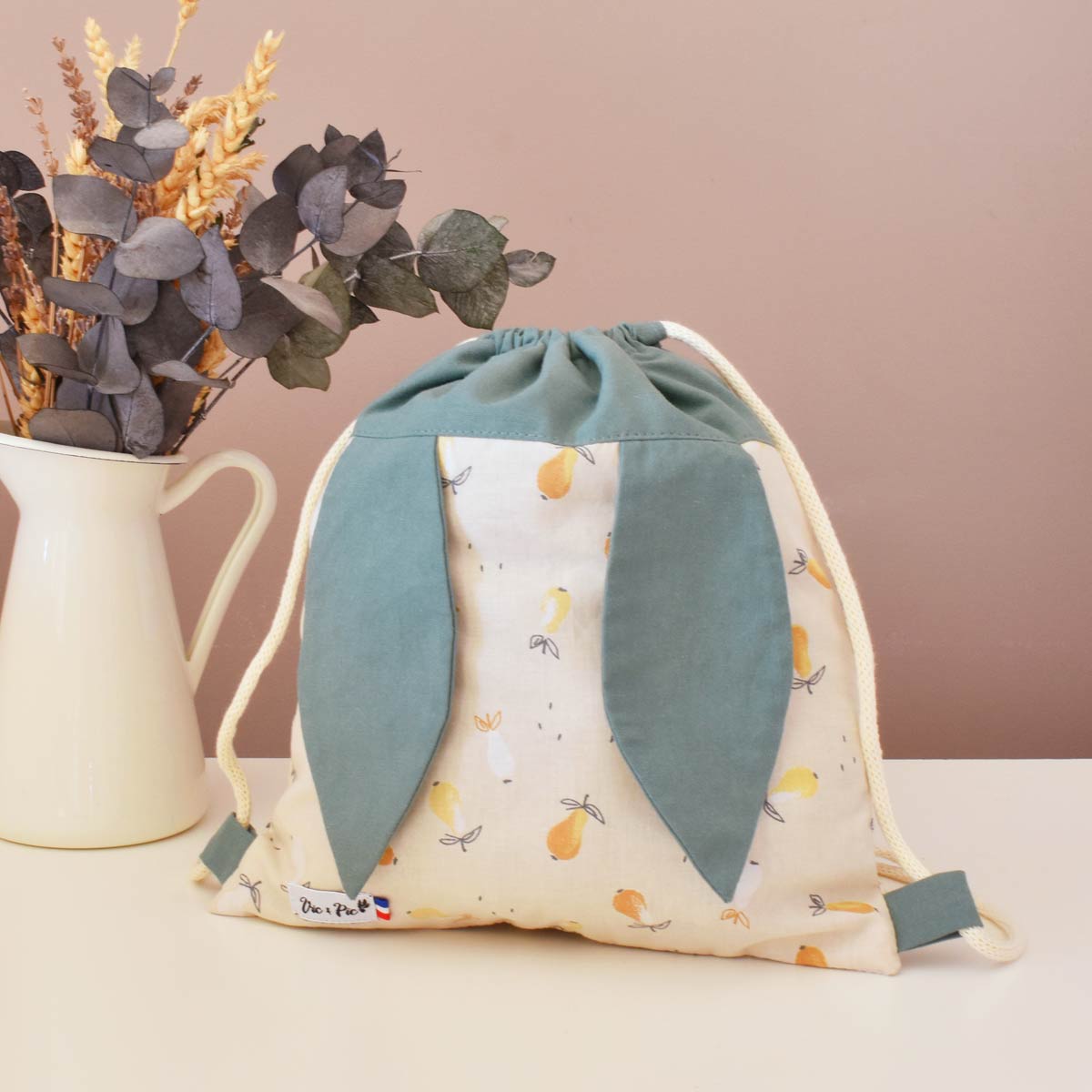 Sac à dos lapin personnalisable