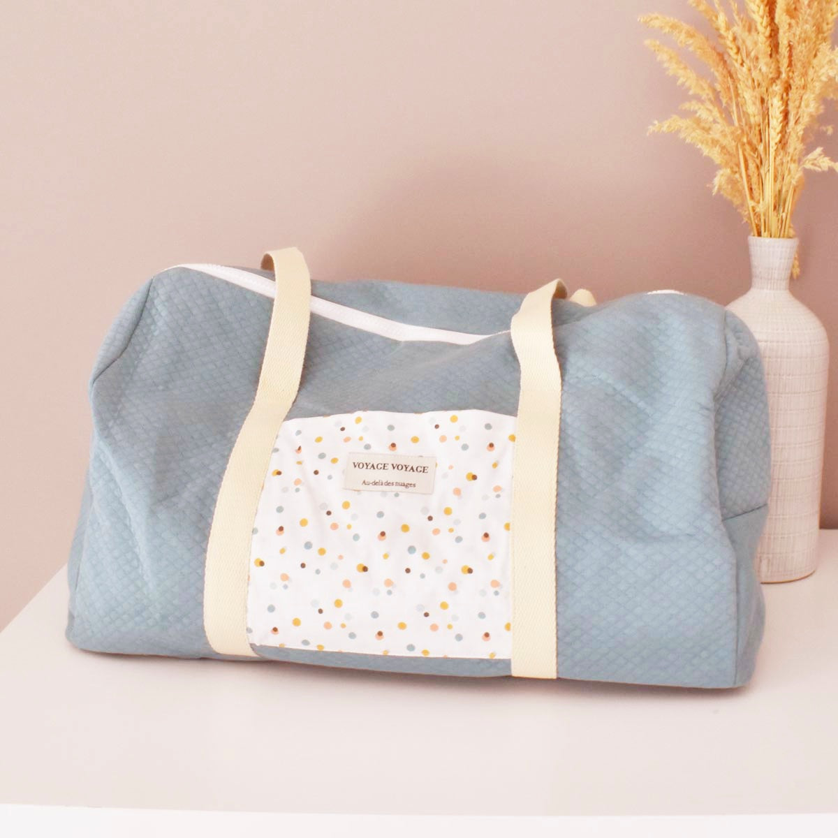 Sac-a-langer-bebe-eucalyptusl-cadeau-naissance-vic-et-pic-fait-main-france