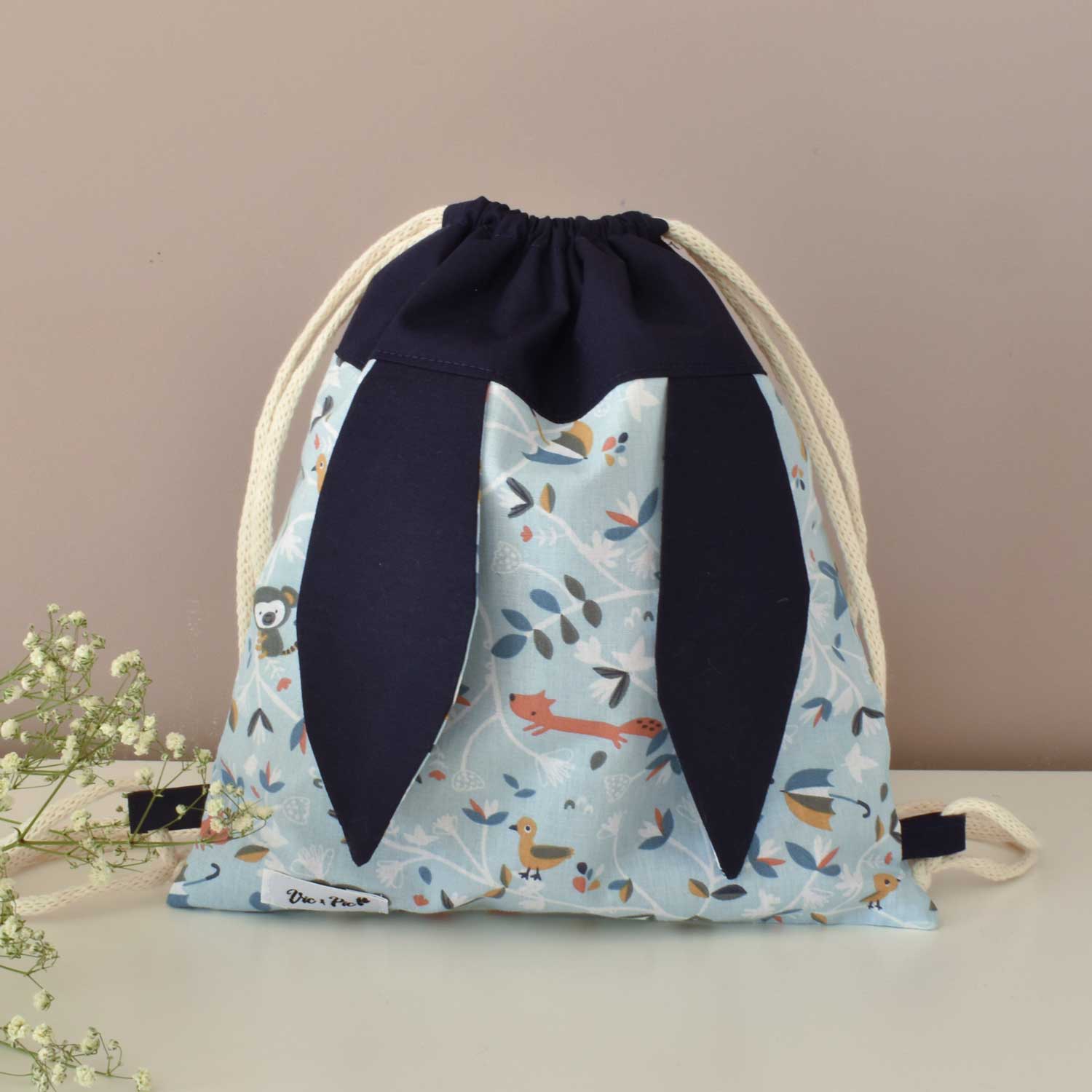 Sac à dos lapin personnalisable