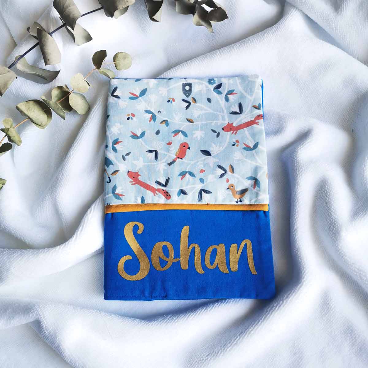 Protege-carnet-de-sante-foret-enchantee-personnalise-bebe-vic-et-pic-fait-main-france-cadeau-naissance