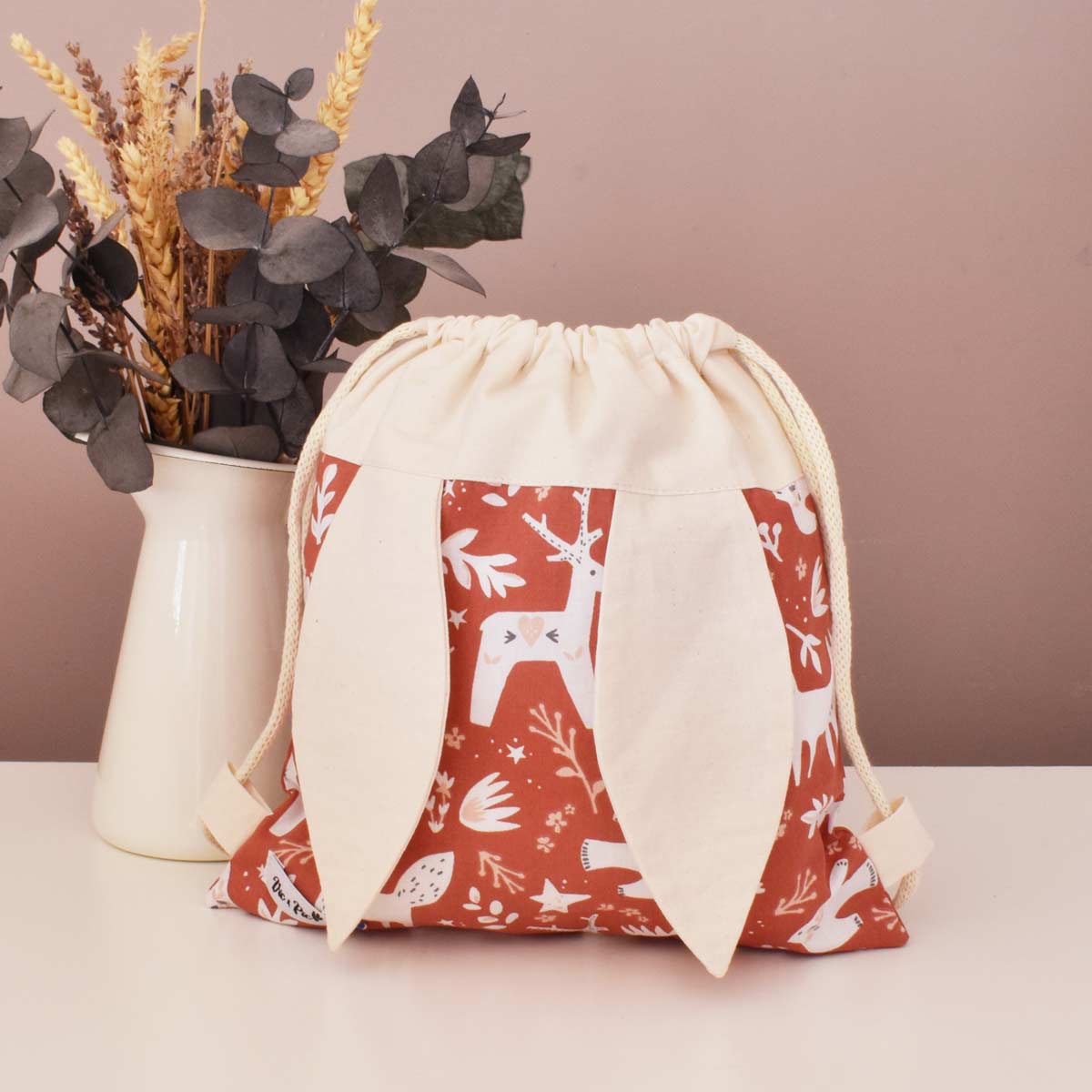 Sac à dos lapin personnalisable
