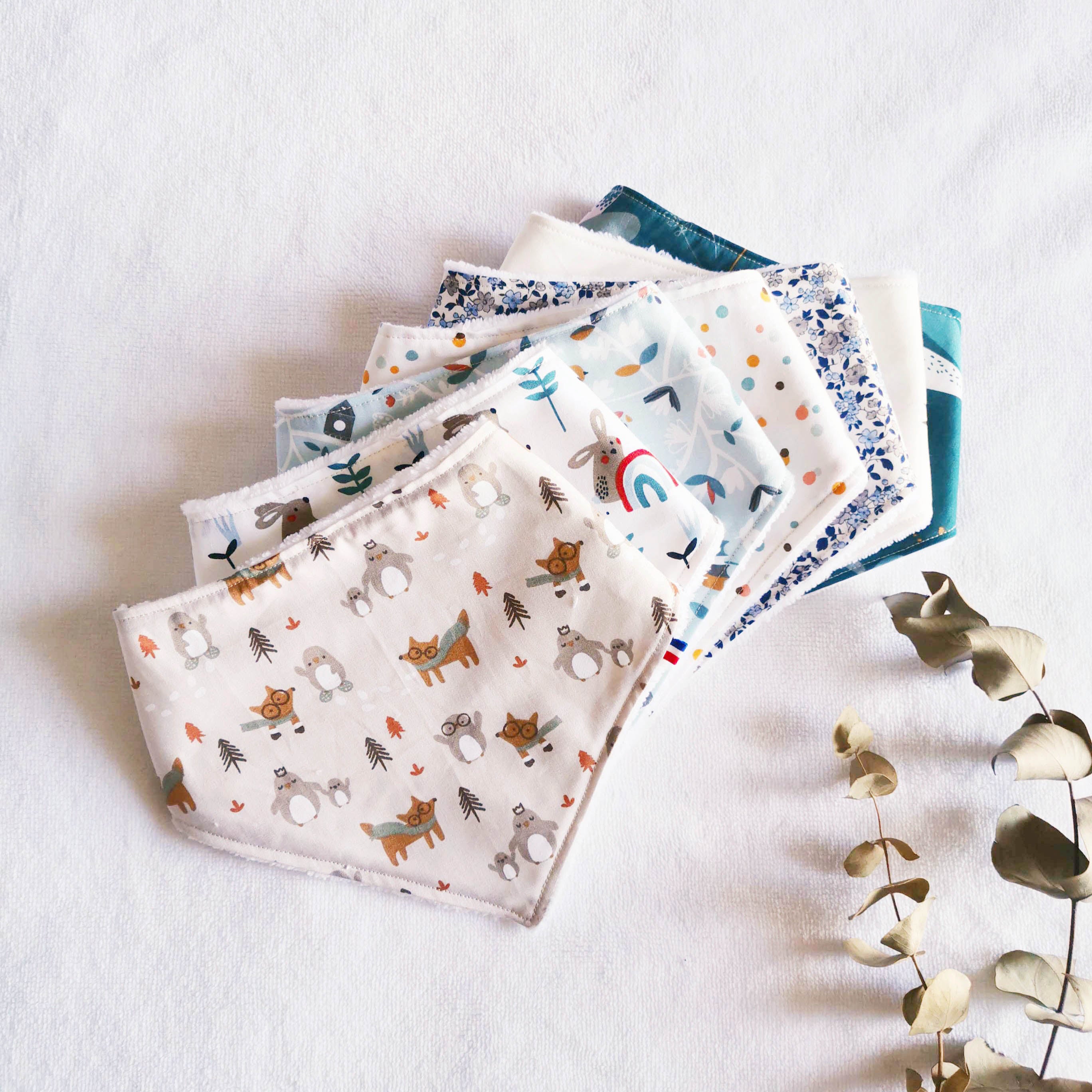 Lot de bavoirs bandana